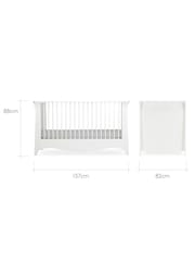CuddleCo White Clara Cot Bed - Image 6 of 6