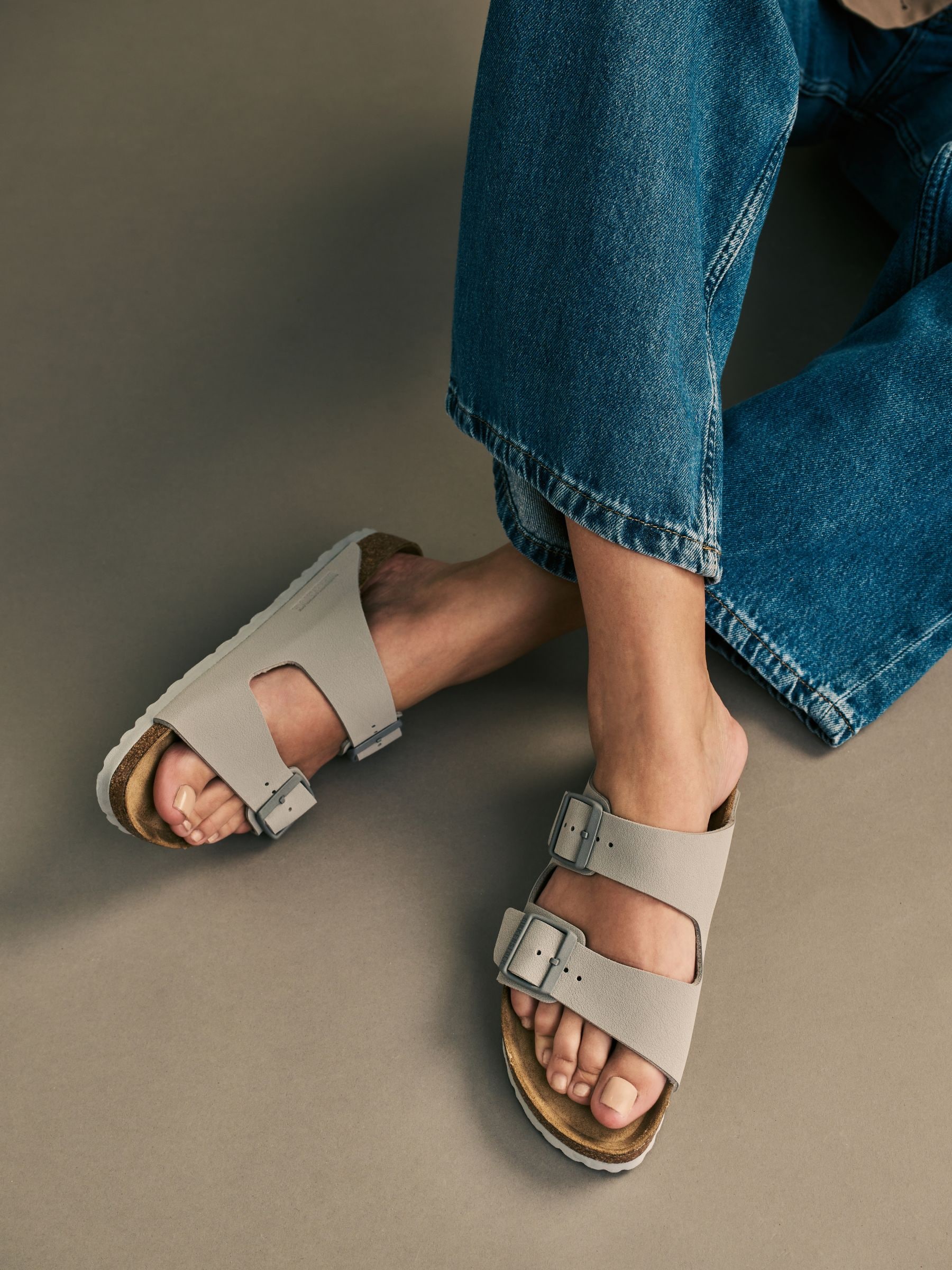 Grey arizona birkenstocks clearance