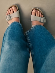 Birkenstock Grey Arizona Birko Flor Sandals - Image 3 of 4