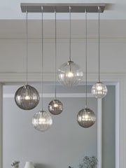 Chrome Ashcroft 6 Light Linear Pendant Ceiling Light - Image 1 of 5