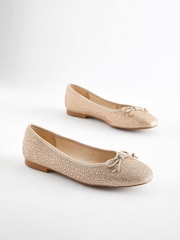 Champagne Gold Standard/Wide Fit Forever Comfort® Ballerinas Shoes - Image 4 of 8
