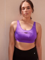 Purple Active Sports Antibounce Dry Tech Extra High Impact C-H Bra - Image 2 of 9