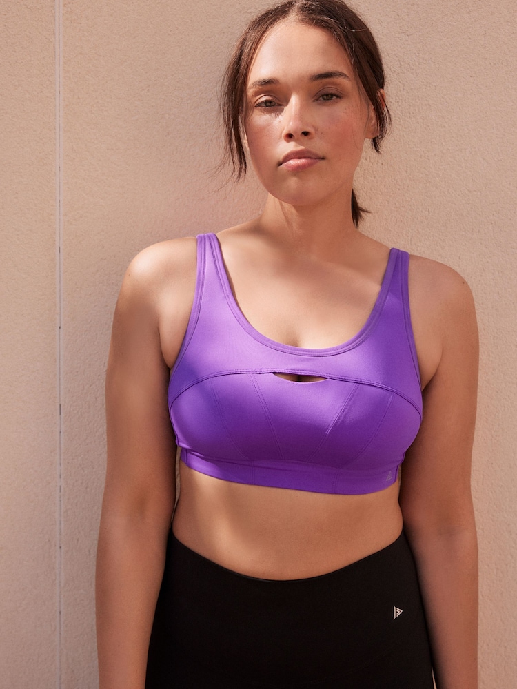 Purple Active Sports Antibounce Dry Tech Extra High Impact C-H Bra - Image 2 of 9