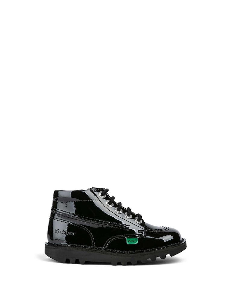 Kickers Black Infants Hi Zip Patent Leather Shoes - Image 1 of 8