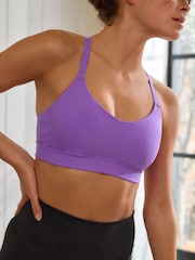 Lila - Medium Impact, Run Crop, Sport-BH - Bild 3 von 8