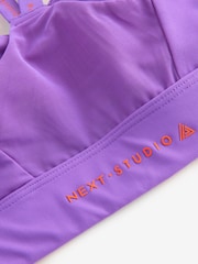 Lila - Medium Impact, Run Crop, Sport-BH - Bild 8 von 8