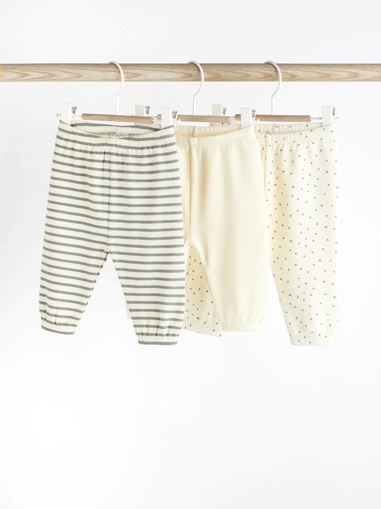 Monochrome Baby Leggings 3 Pack (0mths-2yrs) - Image 1 of 7