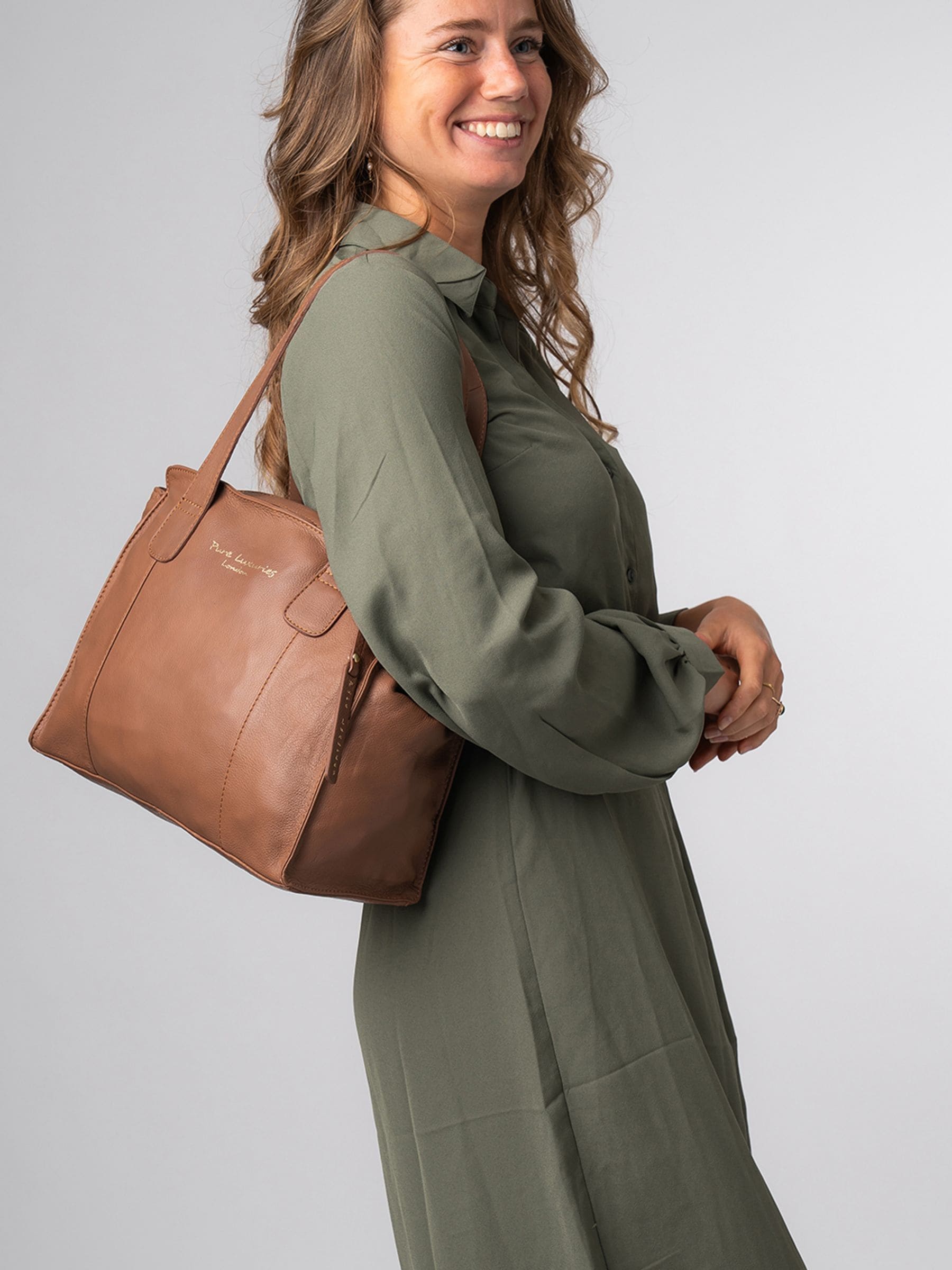 Buy leather handbag on sale