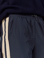Navy/Camel Side Stripe Nylon Track Joggers - Image 4 of 6