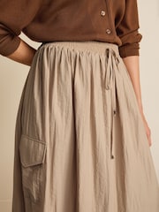 Neutral Parachute Midi Skirt - Image 4 of 6