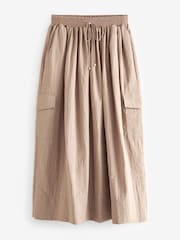 Neutral Parachute Midi Skirt - Image 5 of 6