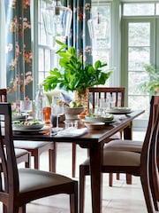 Laura Ashley Dark Chestnut Garrat 6-8 Seater Extending Dining Table - Image 1 of 6