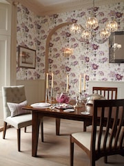 Laura Ashley Dark Chestnut Garrat 6-8 Seater Extending Dining Table - Image 2 of 6