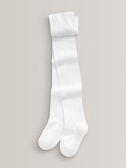 Weiß - Schulstrumpfhose mit hohem Baumwollanteil 3er-Pack - Bild 2 von 3