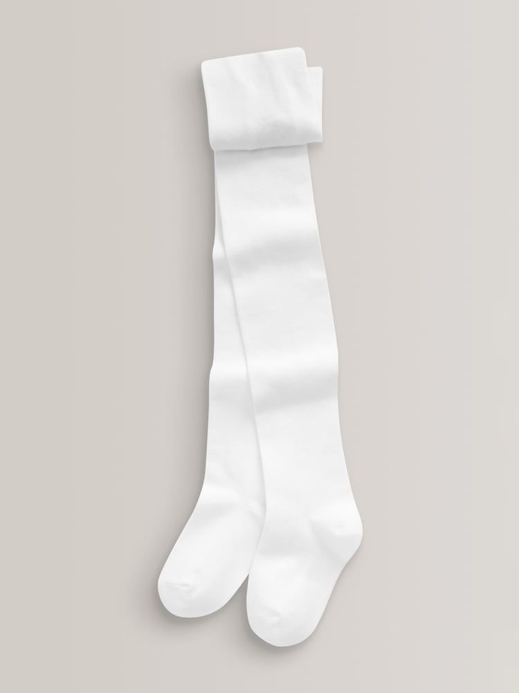 Weiß - Schulstrumpfhose mit hohem Baumwollanteil 3er-Pack - Bild 2 von 3