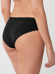 Black Brazilian No VPL Scallop Edge Knickers - Image 2 of 5