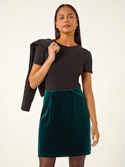 Roman Green Petite Velvet Stretch Skirt - Image 3 of 4