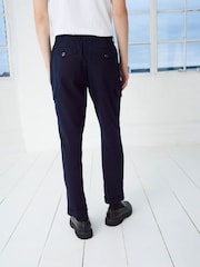Navy Relaxed Tapered EDIT Twill Cargo Trousers - Image 3 of 9