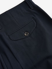 Navy Relaxed Tapered EDIT Twill Cargo Trousers - Image 9 of 9