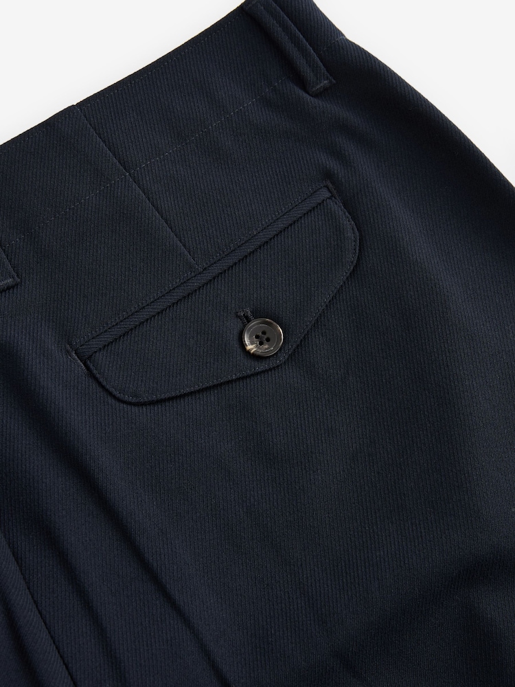 Navy Relaxed Tapered EDIT Twill Cargo Trousers - Image 9 of 9