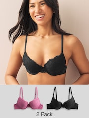 Rose rose/noir - Lot de soutiens-gorge en dentelle 2
 - Image 1 de 14