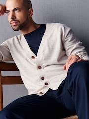 Blue Navy Regular Fit Essential Crew Neck Cotton T-Shirt - Image 11 of 12