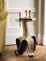 Rockett St George Gold Banana Peel Side Table - Image 1 of 5