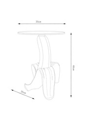 Rockett St George Gold Banana Peel Side Table - Image 5 of 5
