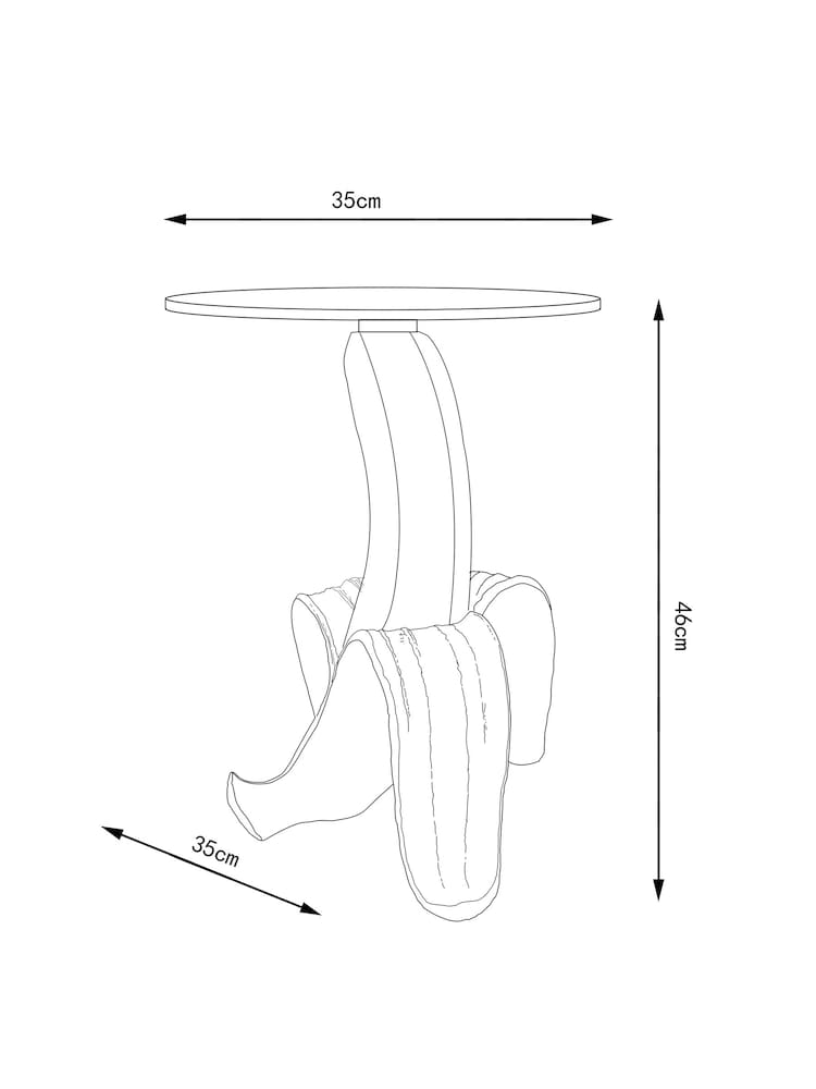Rockett St George Gold Banana Peel Side Table - Image 5 of 5