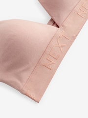 Light Pink/Khaki Green Cotton Logo Triangle Ultimate Comfort Bralets 2 Pack - Image 11 of 11