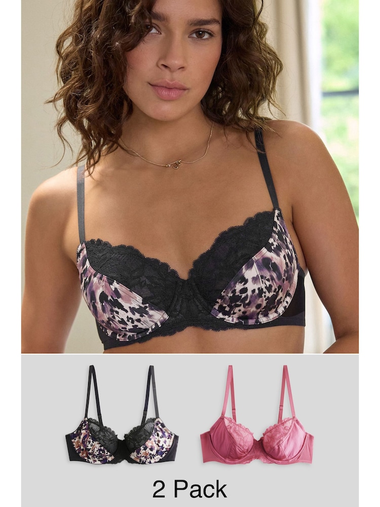 Animal Print/Rosenpink - Unwattierter Vollschalen-BHs mit floralem Print - Bild 1 von 11 Animal Print/Rosenpink - Unwattierter Vollschalen-BHs mit floralem Print - Bild 1 von 11