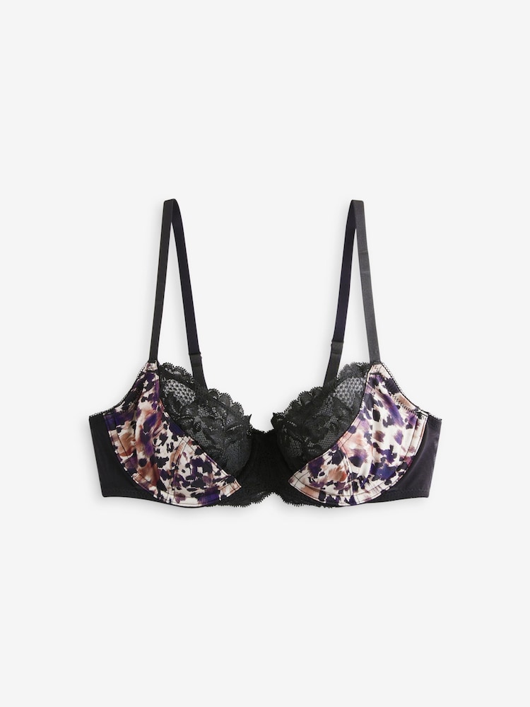 Animal Print/Rose Pink 2 Pack Floral Print Non Pad Full Cup Bra - Image 9 of 11