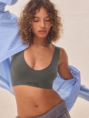 self. Charcoal Grey Seamfree Bralet - Image 1 of 7