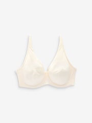 Plum Purple/Teal Blue/Cream Non Pad Full Cup DD+ Microfibre Smoothing Ultimate Comfort T-Shirt Bras 3 Pack - Image 9 of 12