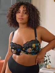 Navy Floral Print/Light Pink F-K Ultimate Support Cup Non Pad Full Cup Bras with Side Support 2 Pack - Image 2 of 9