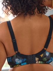 Navy Floral Print/Light Pink F-K Ultimate Support Cup Non Pad Full Cup Bras with Side Support 2 Pack - Image 3 of 9