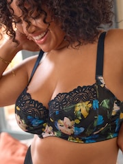 Navy Floral Print/Light Pink F-K Ultimate Support Cup Non Pad Full Cup Bras with Side Support 2 Pack - Image 5 of 9