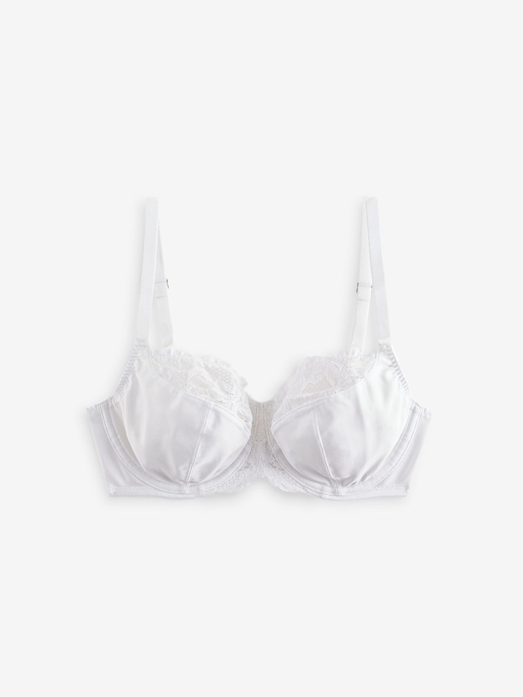 Noir/Blanc/Ppraline Nude - DD Soutiens-gorge à col en microfibre sans rembourrage câblé - Image 8 of 11