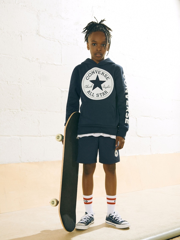 Converse Navy Blue Chuck Taylor All Star Ox Junior Trainers - Image 3 of 7