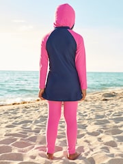 Navy/Pink 3 Piece Swim Set (8-16yrs) - Image 10 of 11