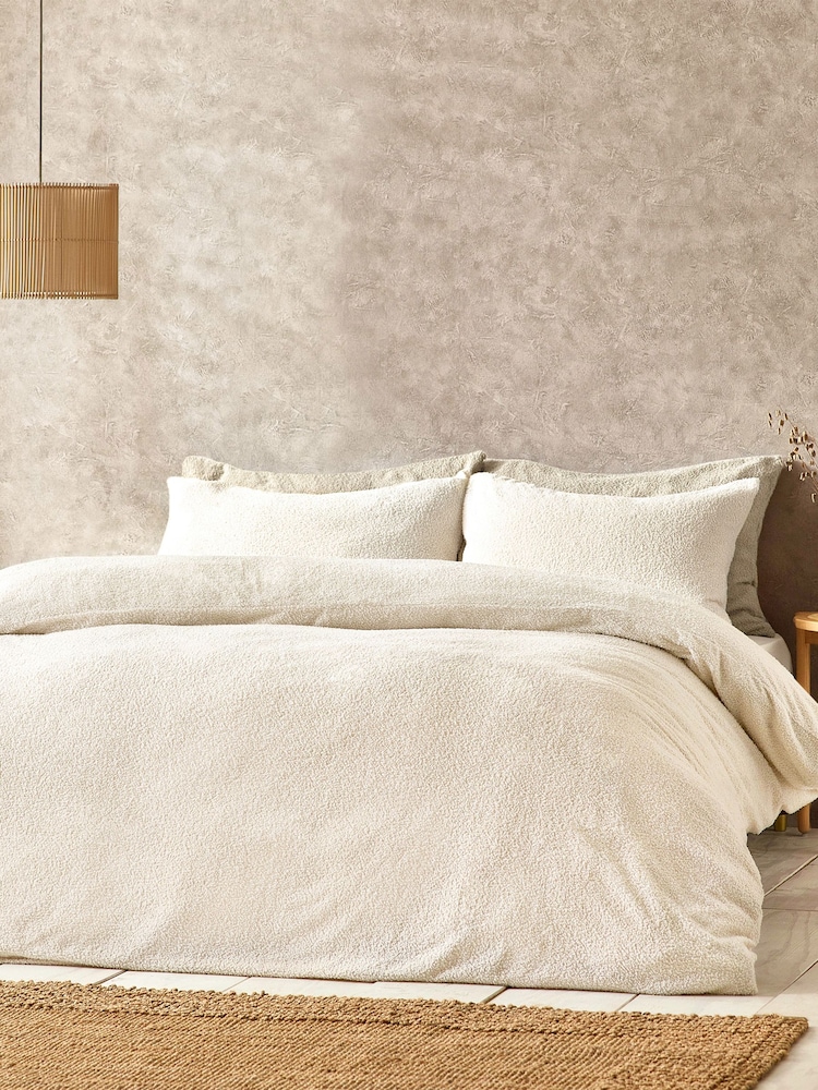 Yard Ecru Boucle Textured Duvet Cover Set - Image 2 of 5