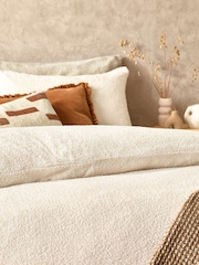 Yard Ecru Boucle Textured Duvet Cover Set - Image 3 of 5