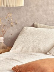Yard Ecru Boucle Textured Duvet Cover Set - Image 4 of 5