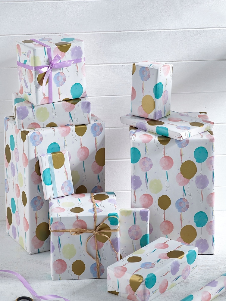 Pastel Balloon 10 Metre Wrapping Paper - Image 1 of 4