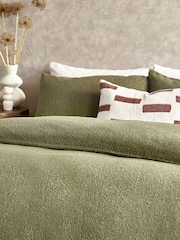 Yard Olive Boucle Textured Duvet Cover Set - Image 2 of 2