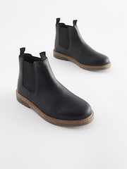 Schwarz - Chelsea-Stiefel aus Leder - Bild 1 von 5
