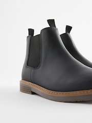 Schwarz - Chelsea-Stiefel aus Leder - Bild 5 von 5