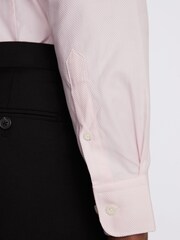 MOSS Pink Single Cuff Dobby 100% Cotton Shirt - Image 2 of 3