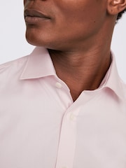 MOSS Pink Single Cuff Dobby 100% Cotton Shirt - Image 3 of 3