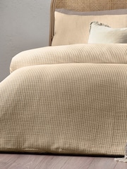 Yard Linen Chunky Waffle 100% Cotton Duvet Cover Set - Image 3 of 4